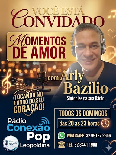 Convite Momentos de amor com Arly Bazilio